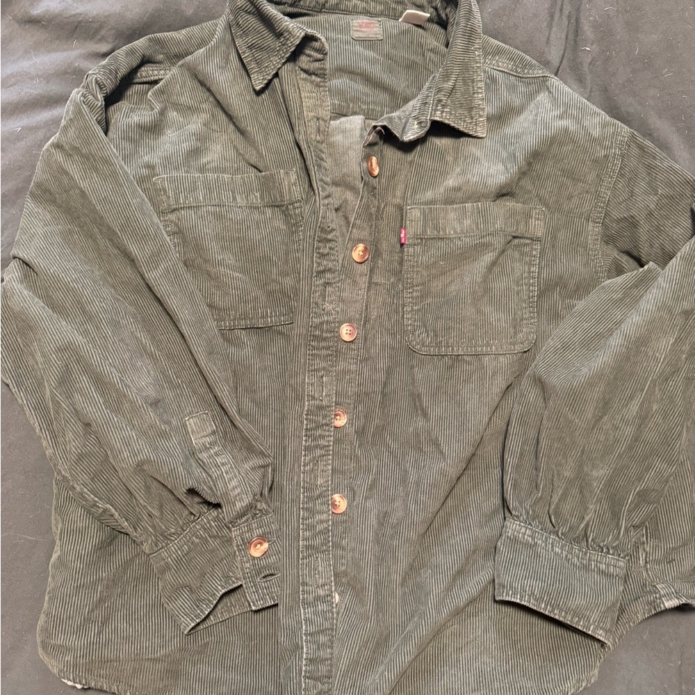 Levi's Olive Corduroy Casual Shirt